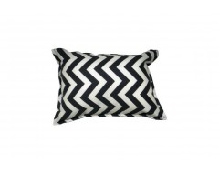 Noire and Ivoire Chevron Accent Pillow