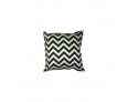 Noire and Ivoire Chevron Accent Pillow