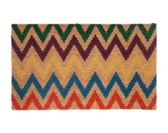 Multi-Coloured Chevron PVC Backed Doormat