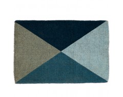 Blue Geometric Flag Doormat