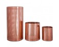 3 Piece Copper Candle Holder Set