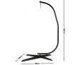 Black C-Frame Steel Outdoor Hammock Stand