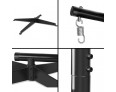 Black C-Frame Steel Outdoor Hammock Stand