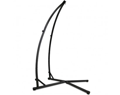 Black A-Frame Steel Outdoor Hammock Stand