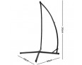 Black A-Frame Steel Outdoor Hammock Stand