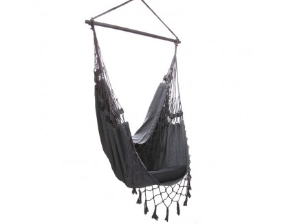 French Provincial Hanging Hammock Chair Charcoal