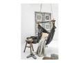 French Provincial Hanging Hammock Chair Charcoal