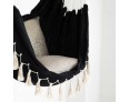 Soho Black Hammock with Cream Rope