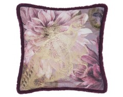 Wine Floral Neve Cotton Cushion