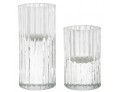 2 Piece Ribb Taper Candle Holder Set