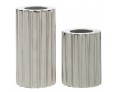 2 Piece Ribb Taper Candle Holder Set